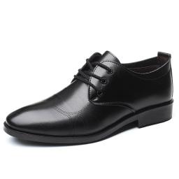 Four Seasons British business casual leather shoes men's simple carved professional work shoes Single shoes Wedding shoes formal leather shoes men's shoes